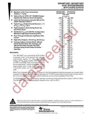 SN74ABT16827DL datasheet  